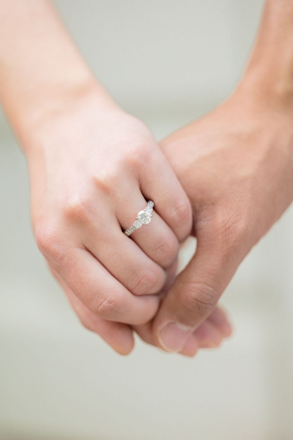 Beautiful couple posing for engagement session