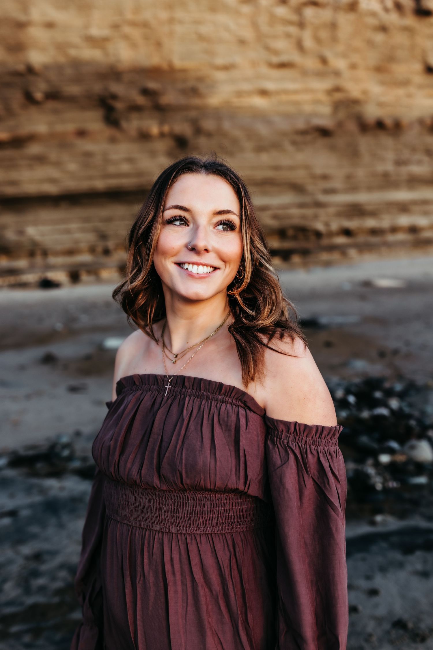 solo portrait session at sunset cliffs