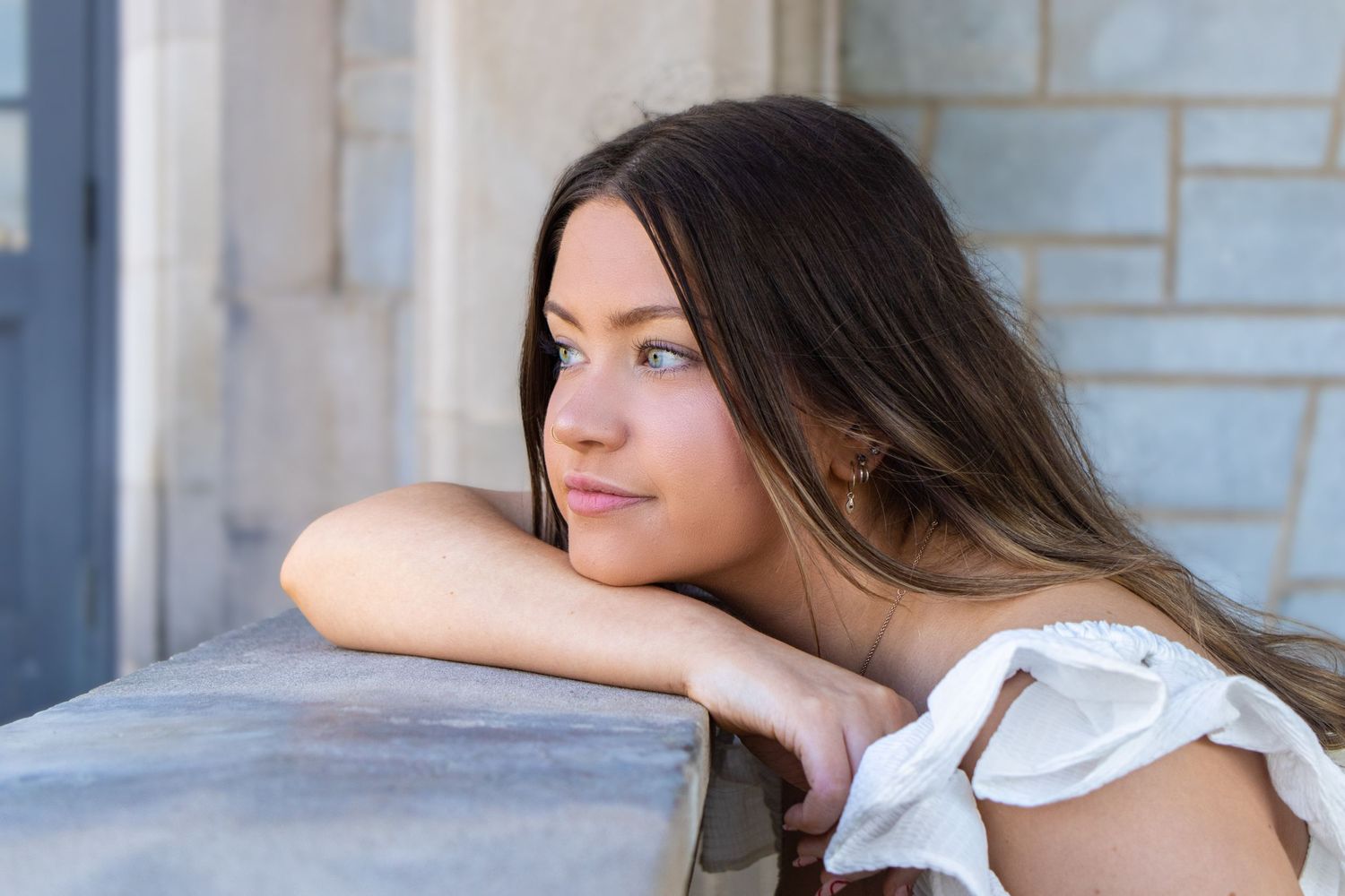 Lela's college senior session at the university of Arkansas in Fayetteville, Arkansas