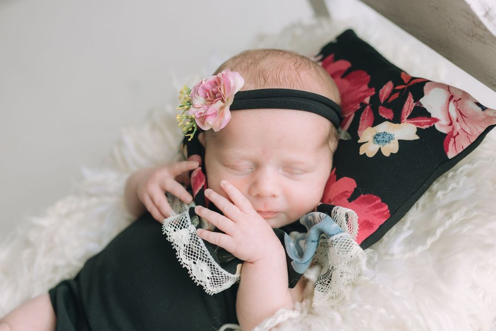 Newborn black flowers