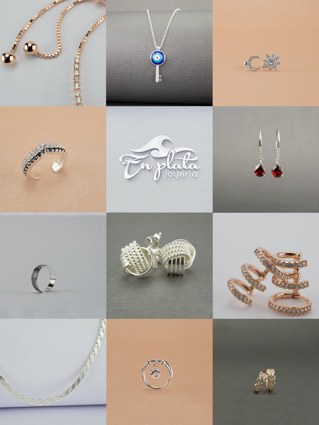 Fotografía de producto de joyería de plana 925