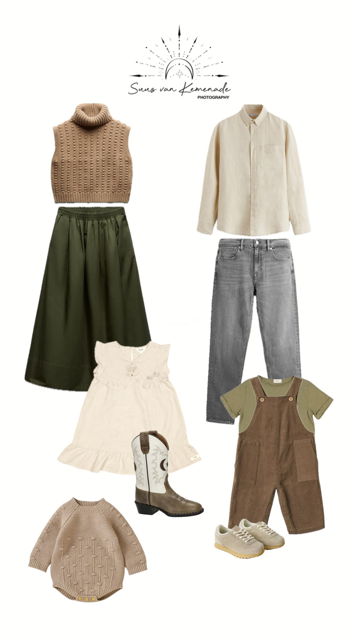 Kledinginspiratie voor gezin fotografie in Geldrop en omgeving Eindhoven – tips voor outfits. Gecoördineerde outfits. Familiekleding.