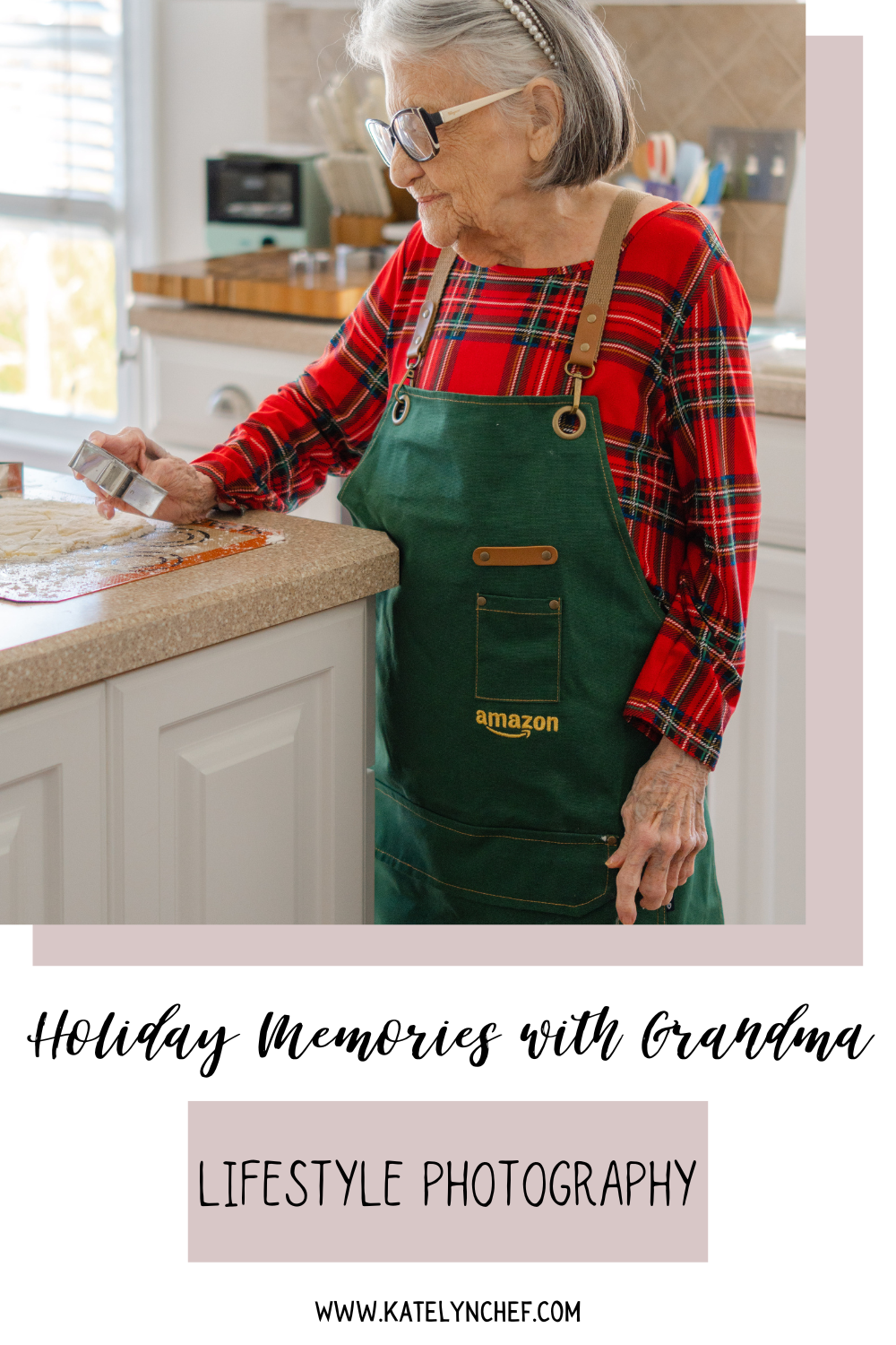 Woman in tartan dress