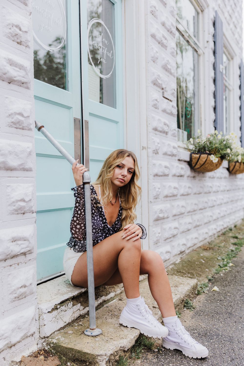 Senior photography session in Michigan, showcasing individual style and celebrating a milestone