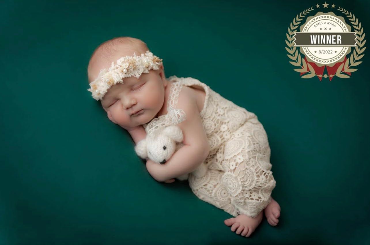 Newborn Photography - Teal and Cream - Dawn Talia Photography - Port Chester, NY