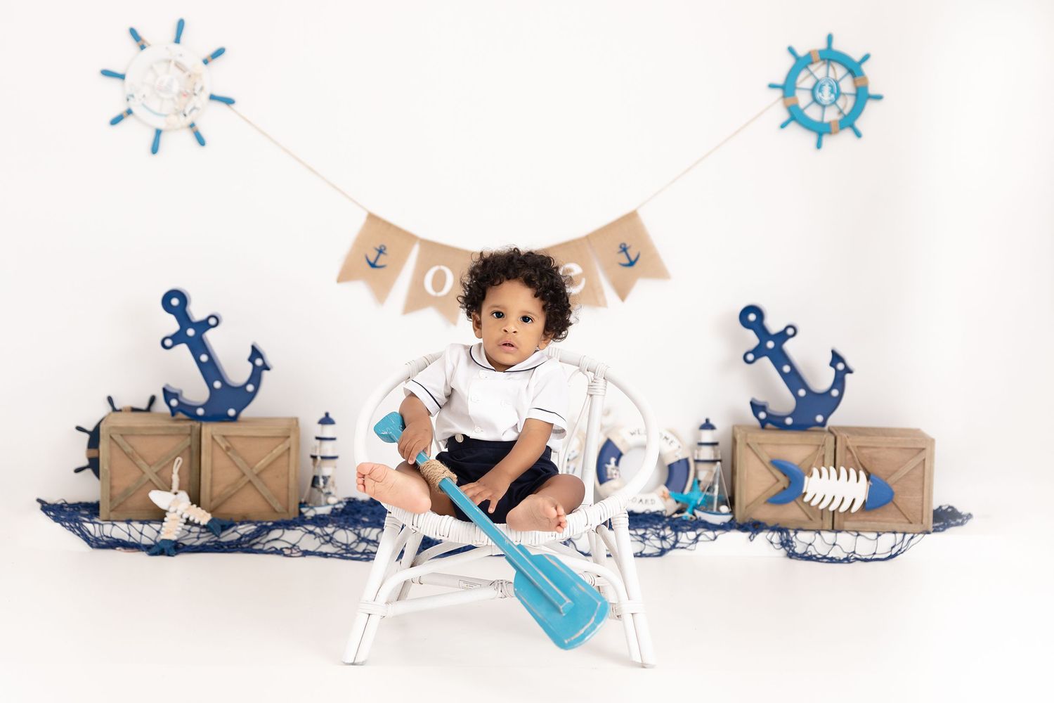 Nautical Theme 1st Birthday Photography and Cake Smash Session - Port Chester, NY