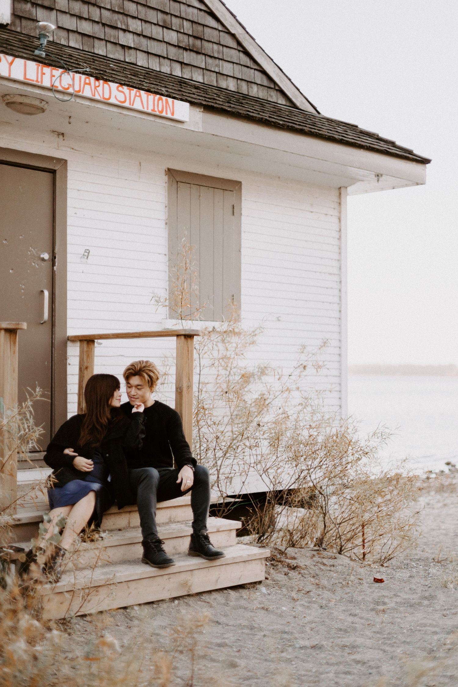downtown toronto candid engagement photography cherry beach polson pier