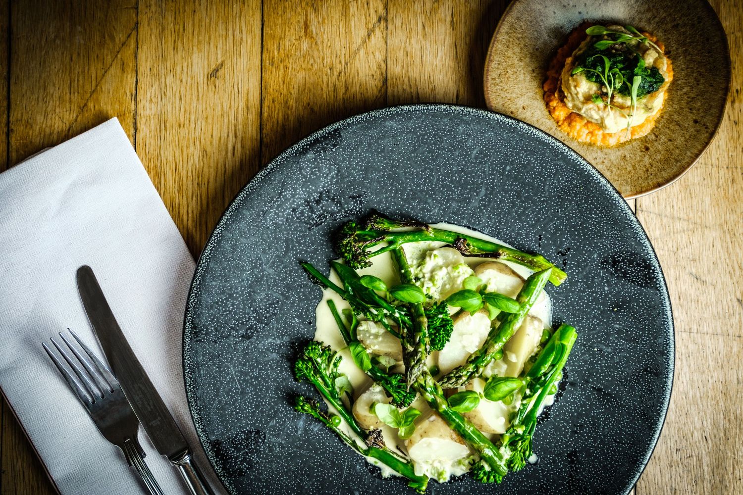 A delicious fish and asparagus dish