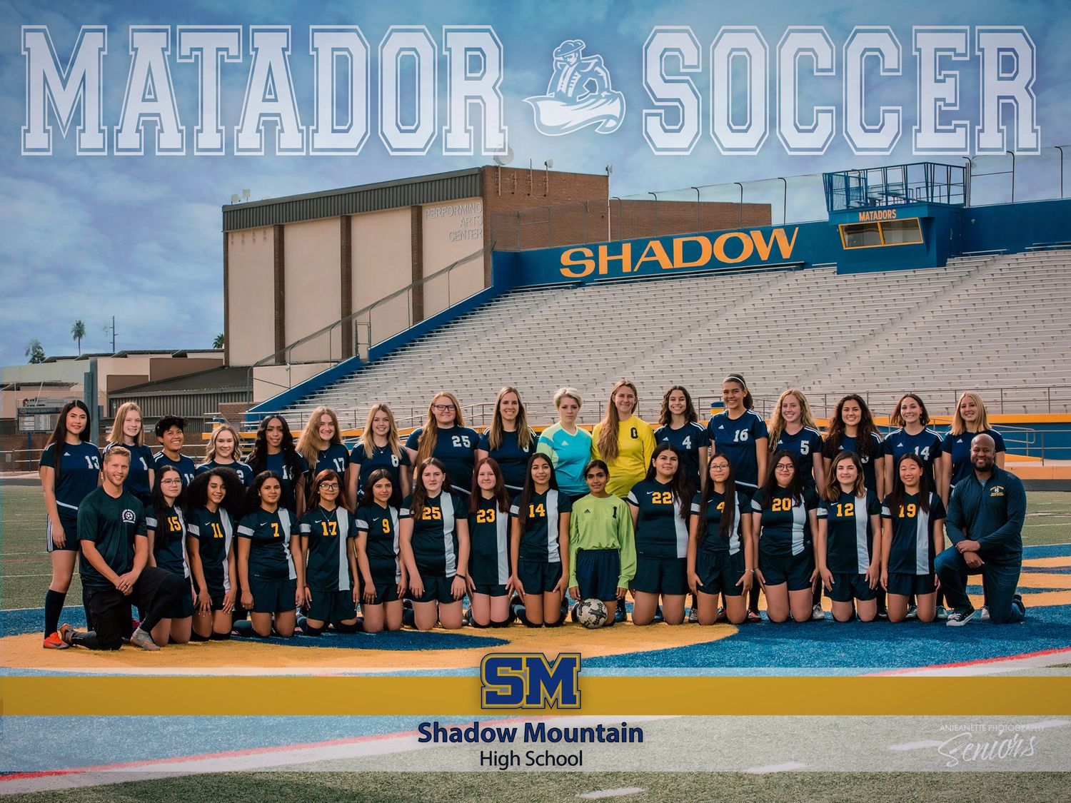 Sports Banner team Pictures Phoenix Arizona by Anjeanette Photography Graduation High School Seniors AZ