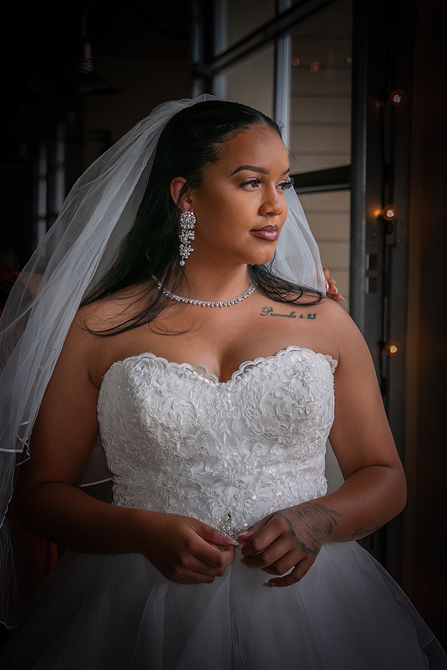 Dark & Moody Bridal portrait in MO