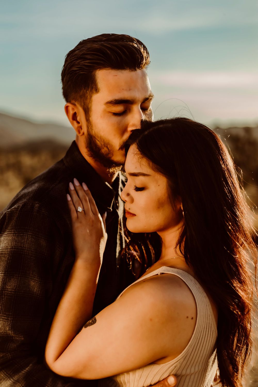 Joshua Tree cinematic and romantic engagement photographer
