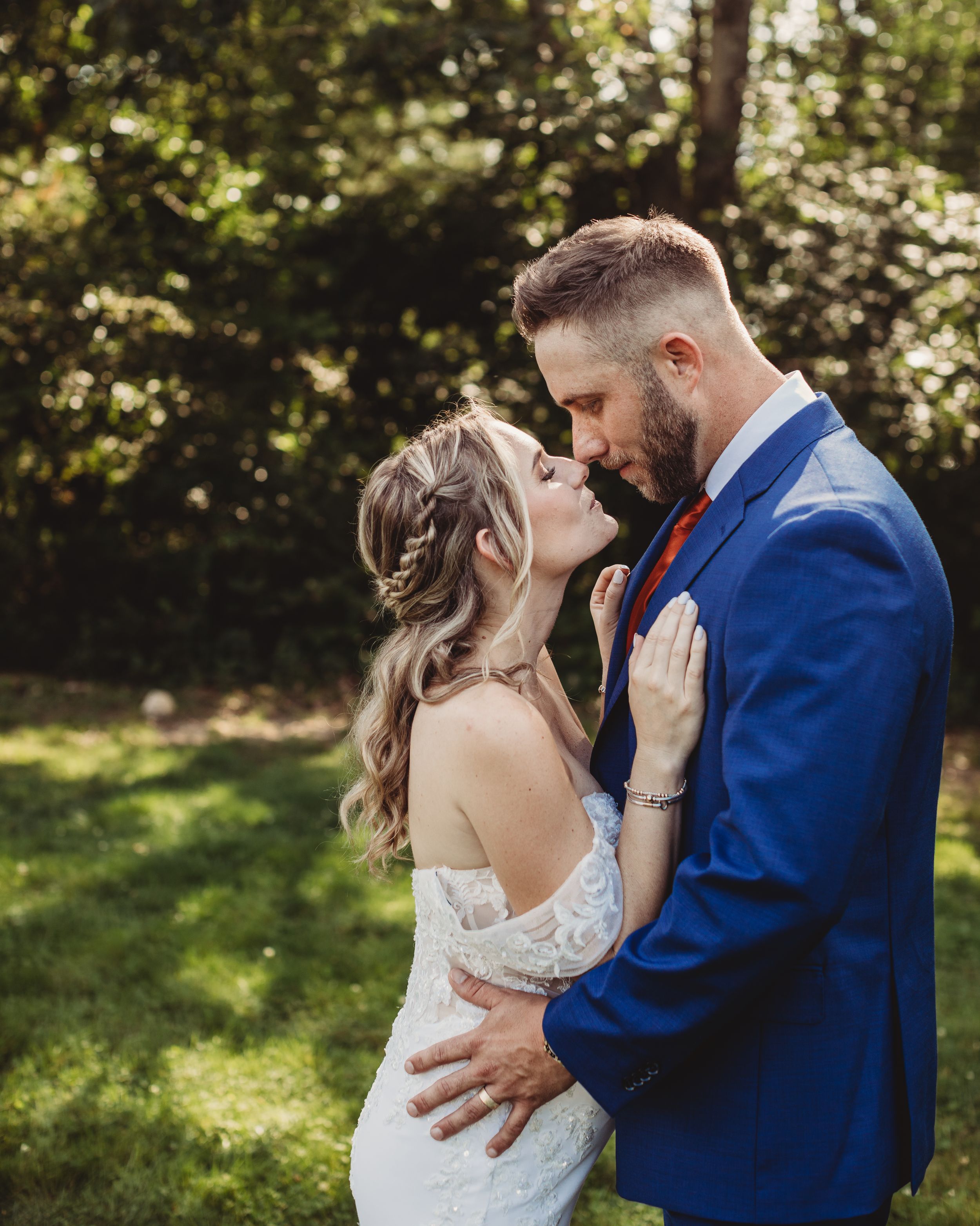 Professional wedding photo - bride and groom