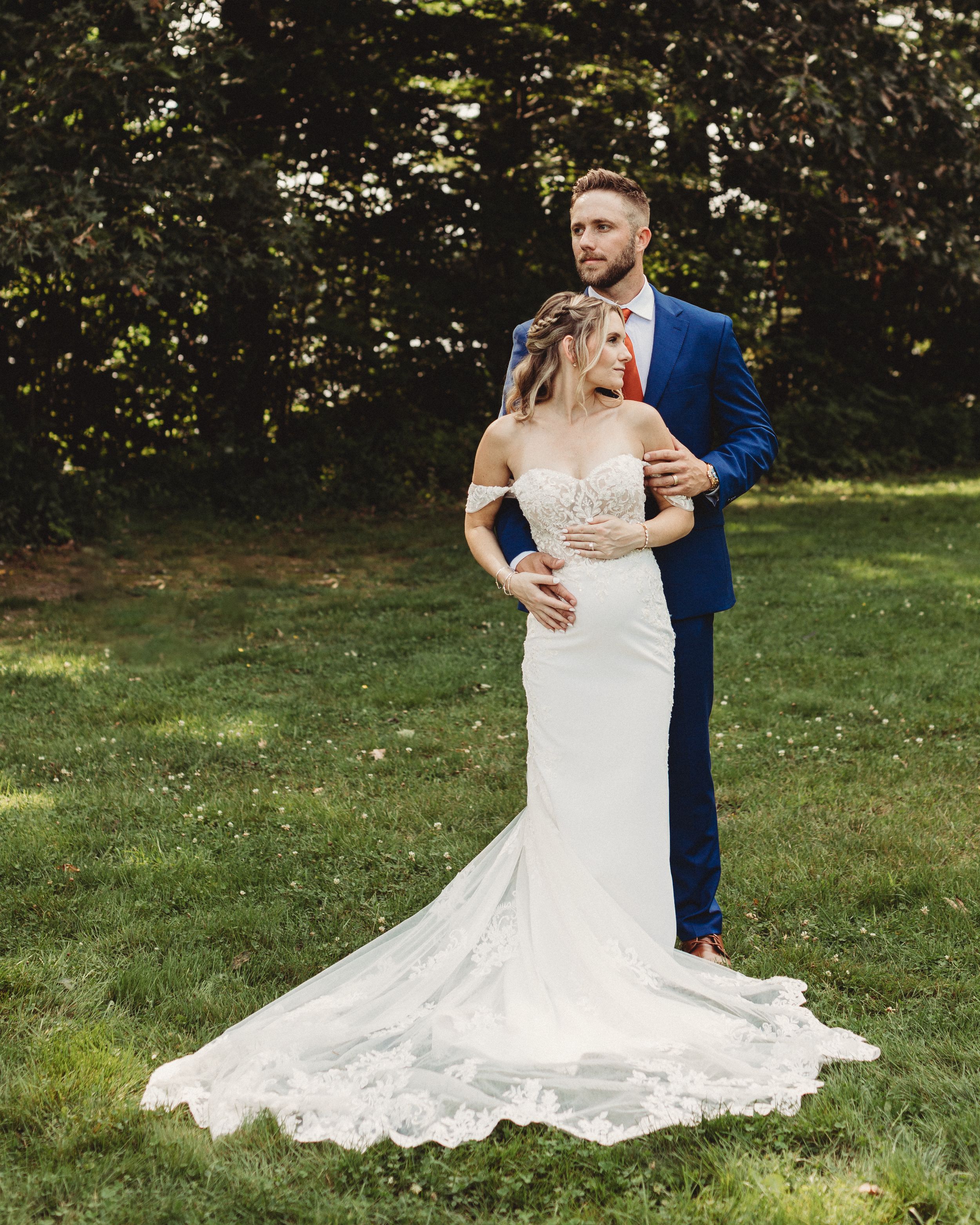 Professional wedding photo - bride and groom