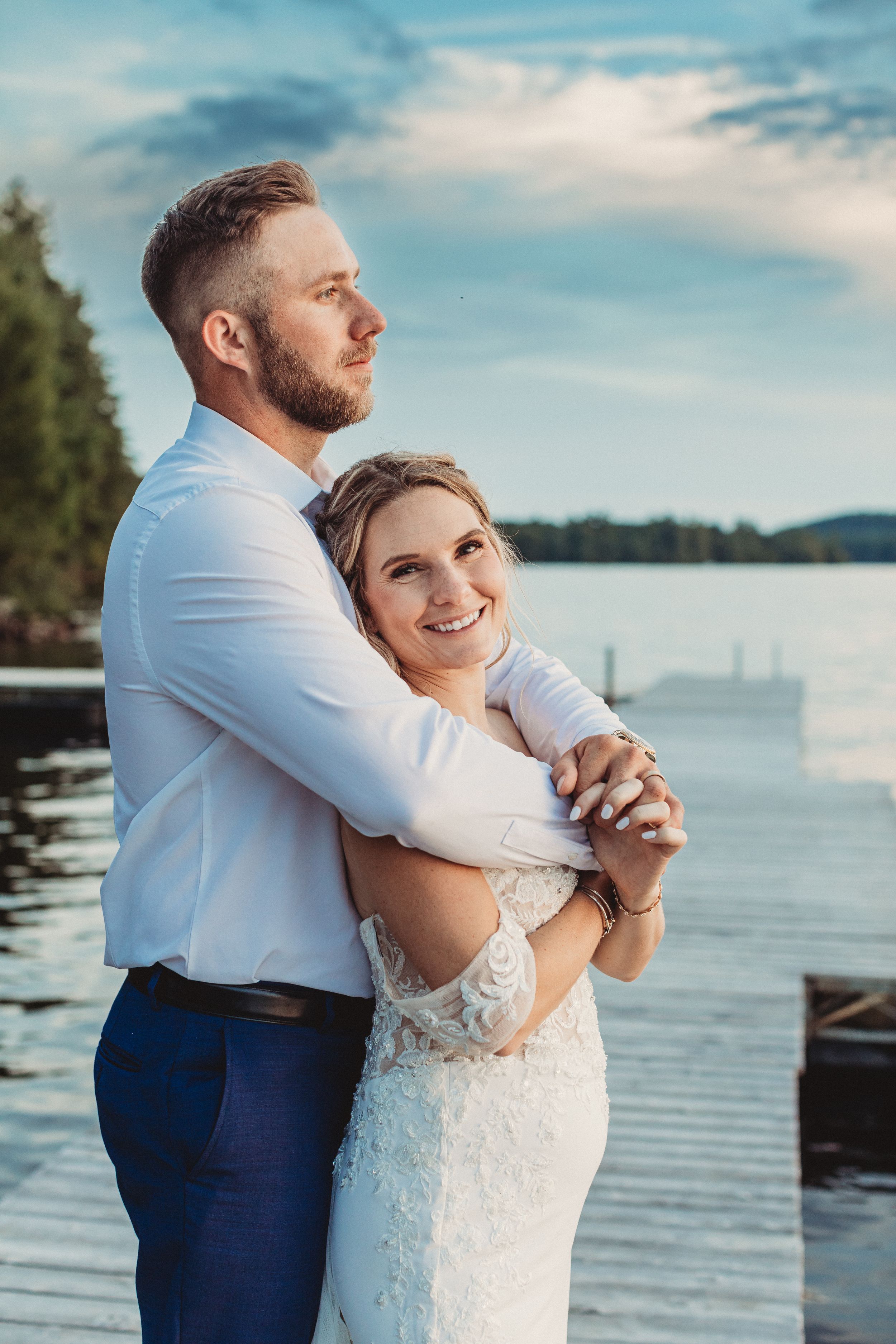 Professional wedding photo - bride and groom