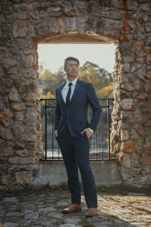 Handsome groom waiting for his Bride