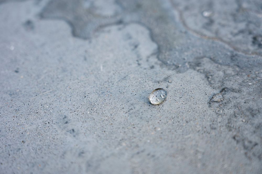 Detailed texture of polished concrete surface showing subtle variations in gray tones.