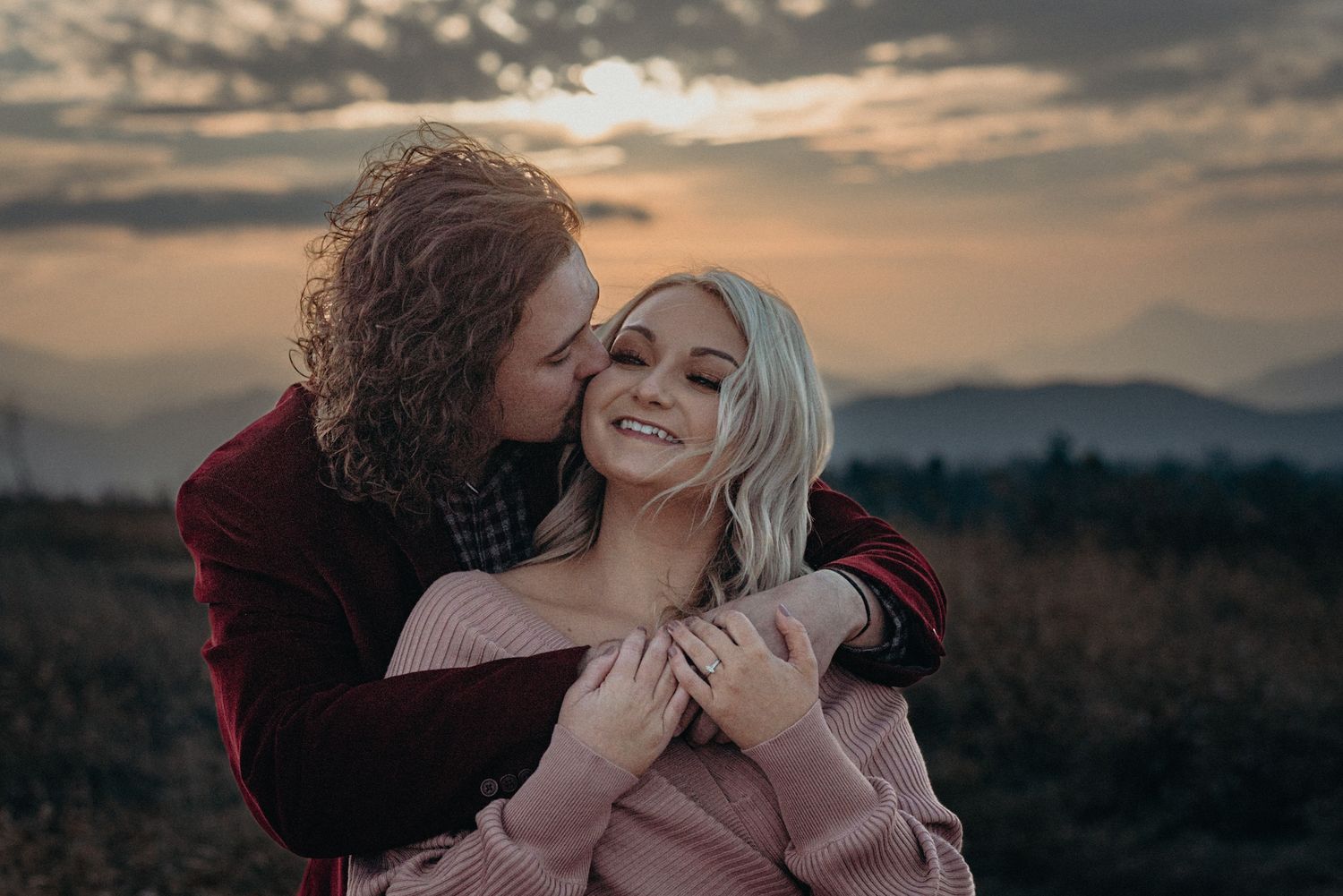 Sunset engagement photos at The Beauty Spot | Unicoi, TN