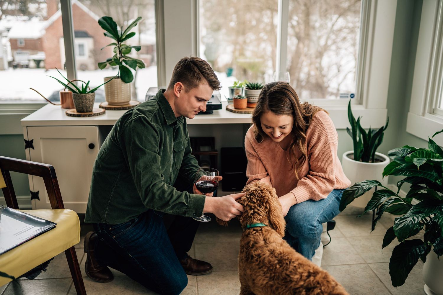Family pet photographer in Cincinnati Oh Dog first birthday photos Dayton Ohio Couples photography near me