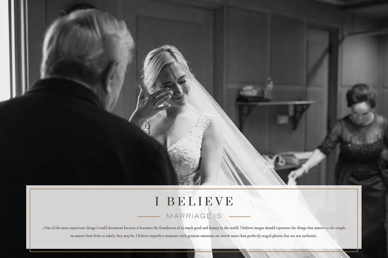 Bride cries when her dad sees her for the first time at the Highland Park United Methodist Church.