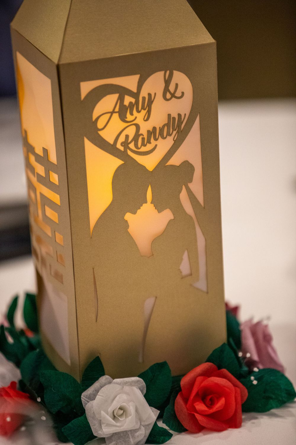 Creative wedding decoration. Personalized lantern with Chinese Character