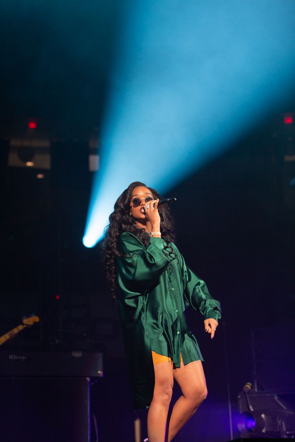 Singer H.E.R. performs at Agganis Arena in Boston, Massachusetts
