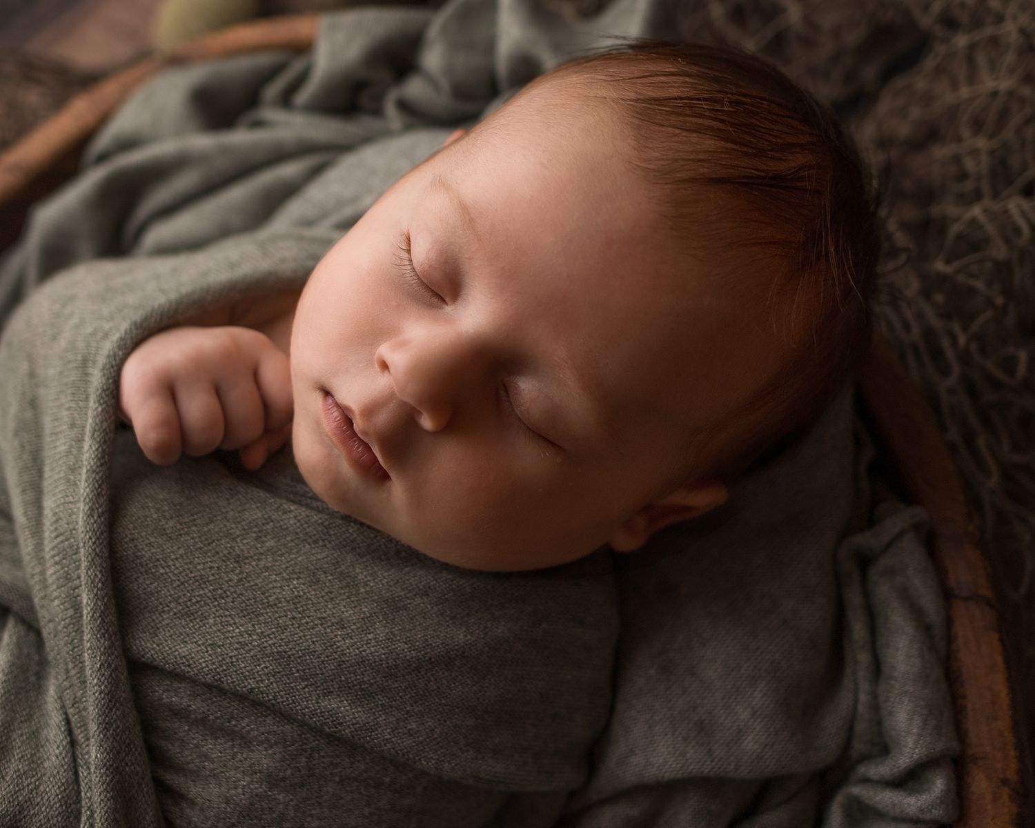 coastal newborn blue green swaddle