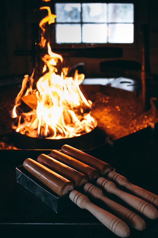 Kürtőskalács Hungarian Chimney Cake Wooden Spits - Photo by © Reka Csulak