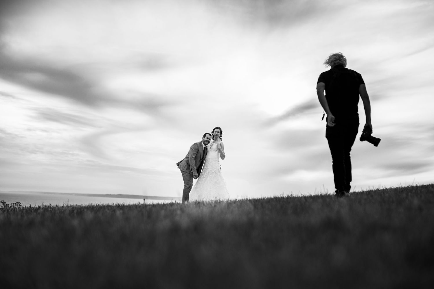 wedding photographer at work, Abbotsbury, Dorset