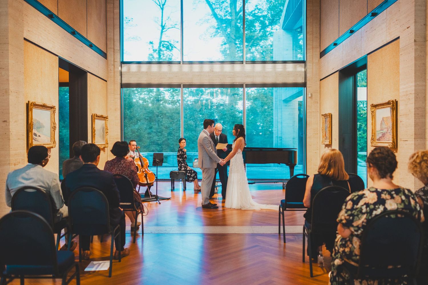 wedding photos inside kreeger museum
