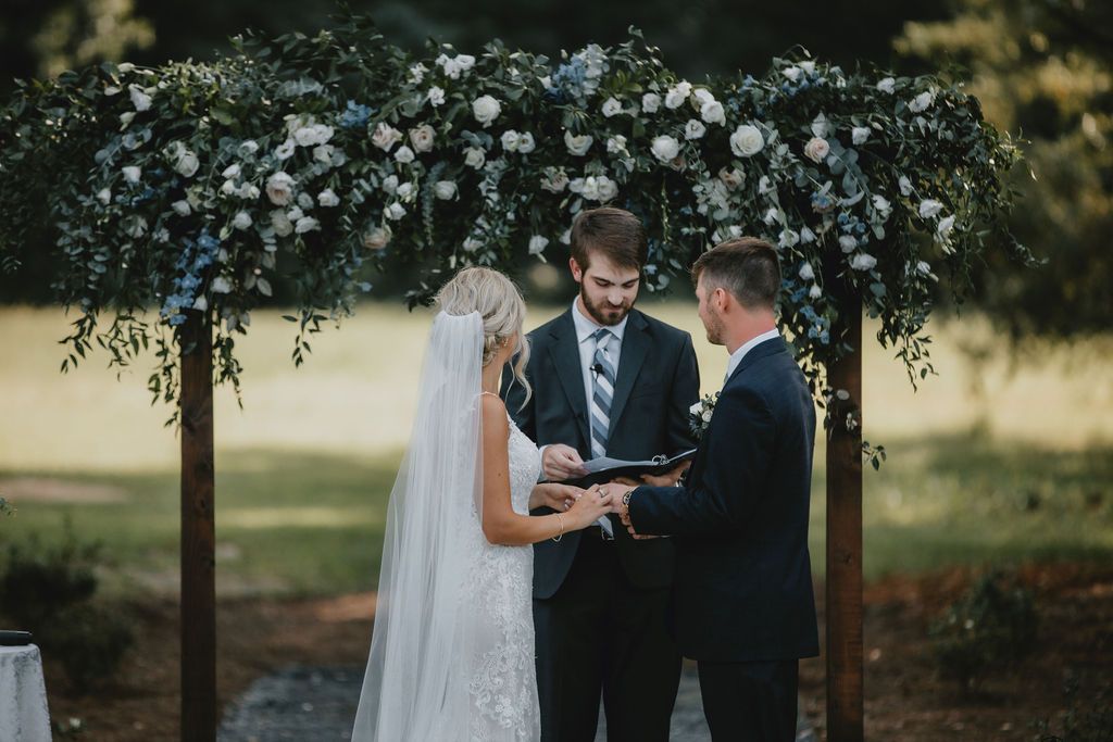 daisy hill venue bride and groom at altar