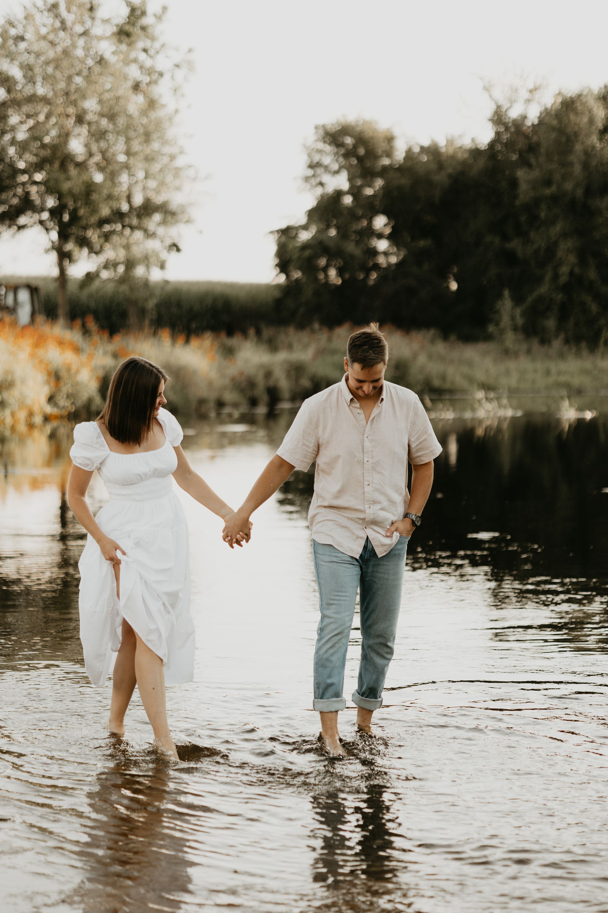 romantic sunset engagement session in ottawa