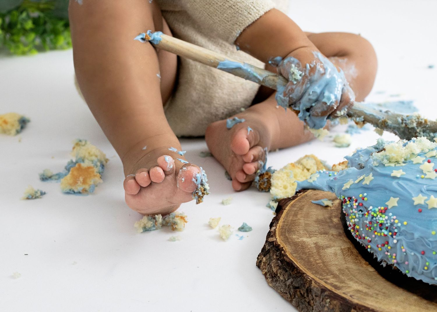 One Year Milestone Photographs - Cake Smash