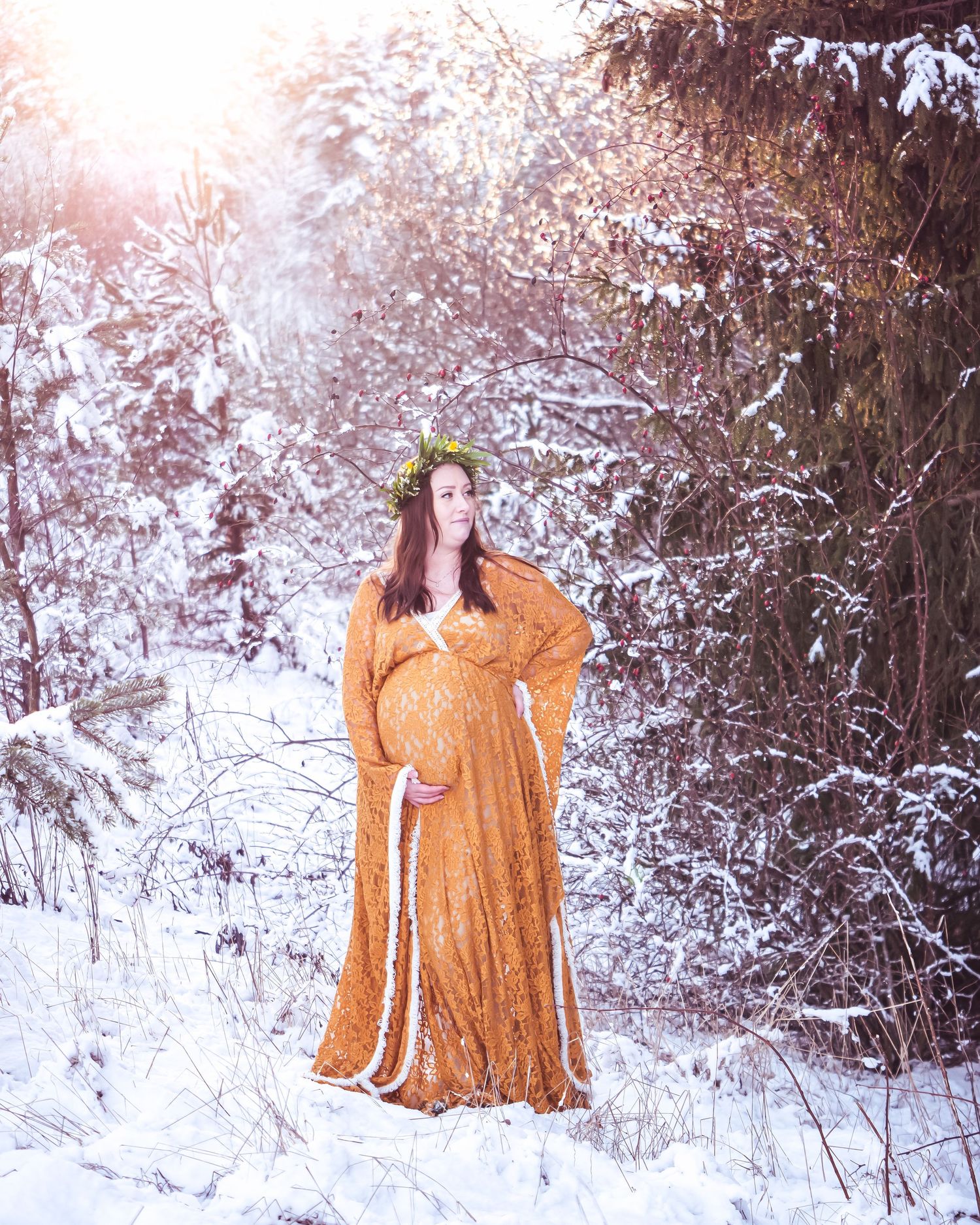 maternity, gravid, gravidfotografering, vinter, gravidfoto, gravidklänning, Marcela Diaz, fotograf, porträttfoto