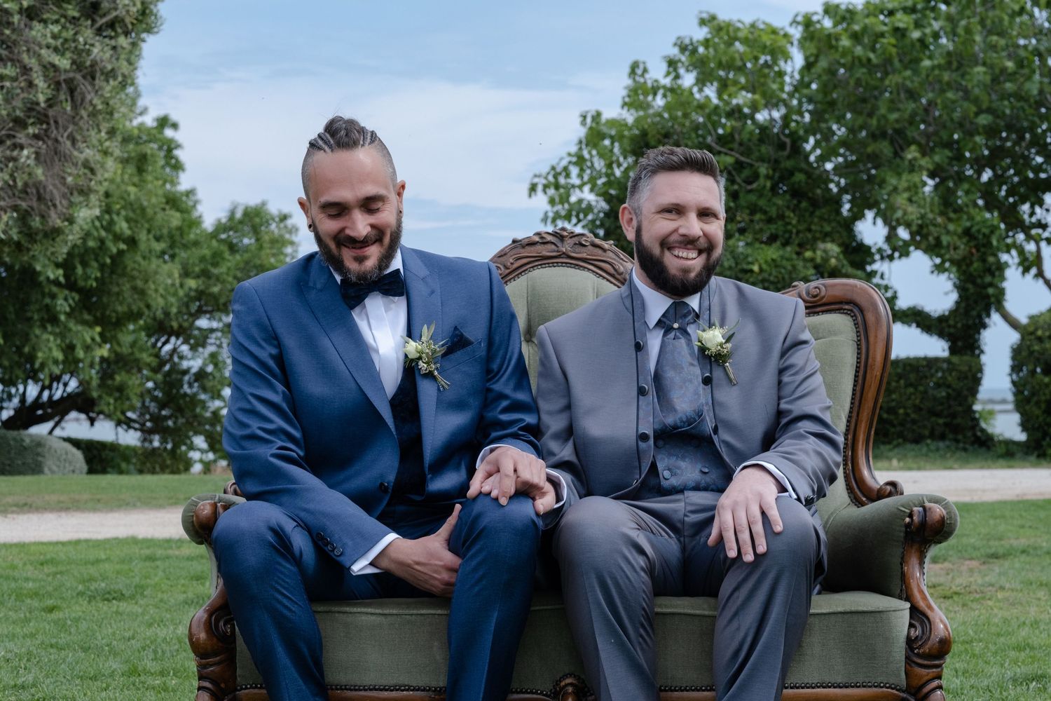Photographes de mariage à Montpellier (Hérault), ici lors d'une cérémonie laïque dans un domaine vers Sète.