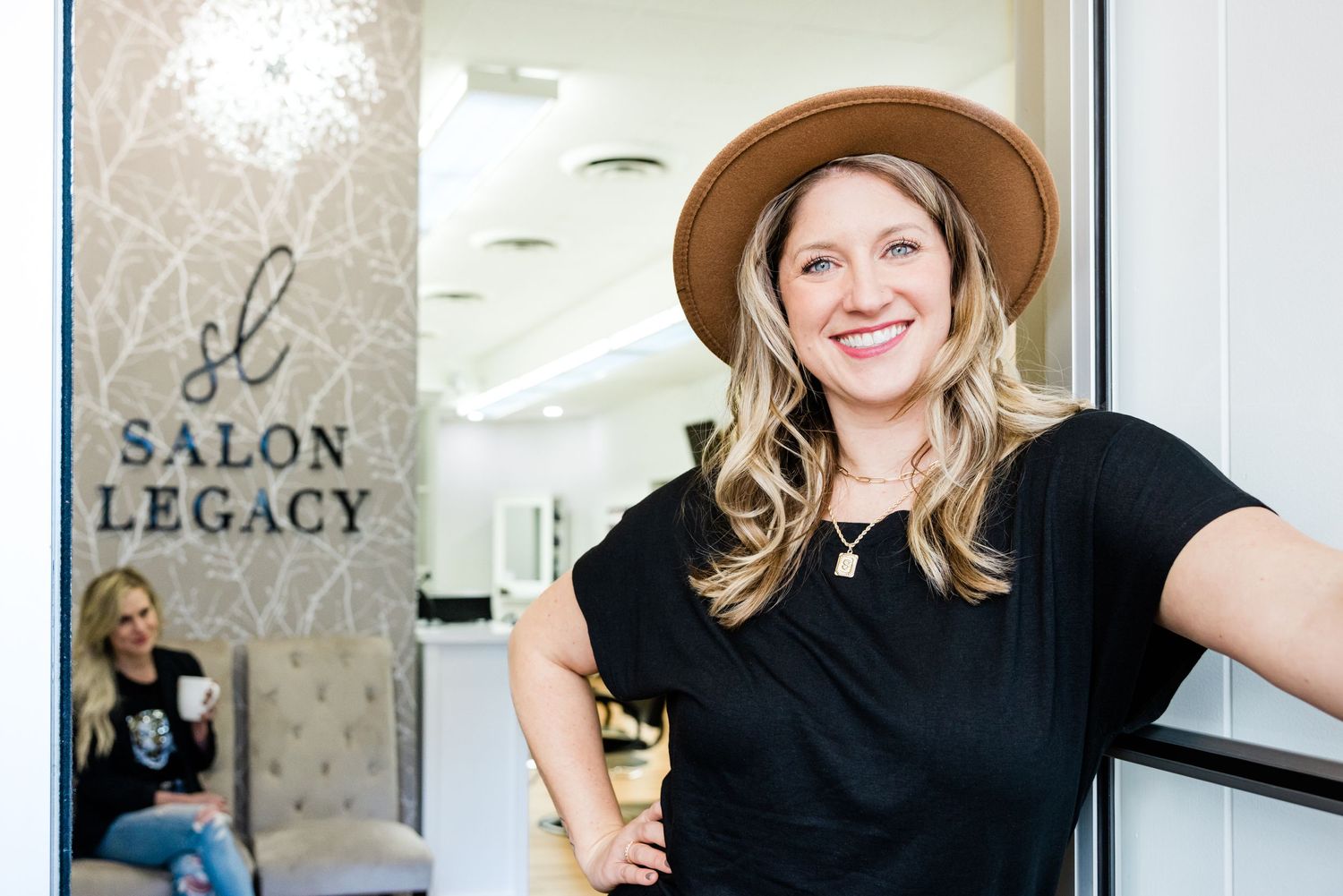 personal branding photo of hair salon and hair stylist