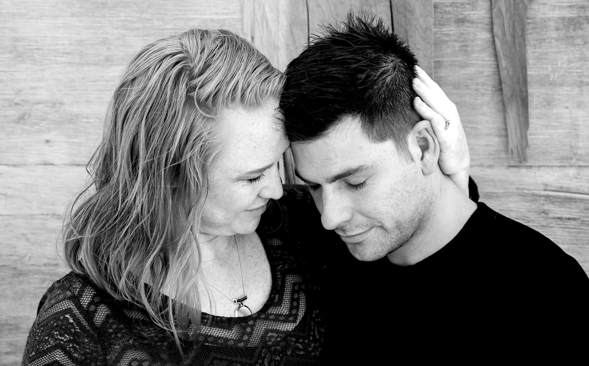 Couple having a loving and endearing moment.
