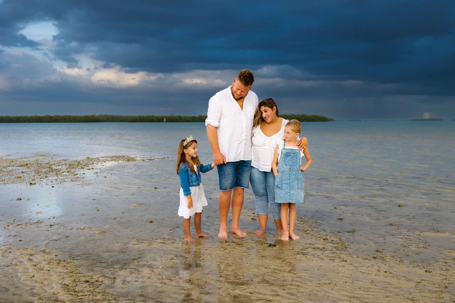 family on the beach in southwest Florida