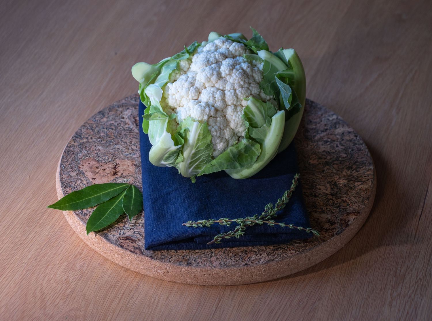 a beautiful fresh organic cauliflower