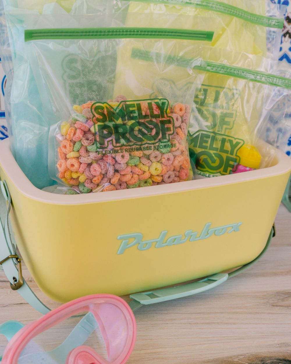 yellow and pink Polarbox Cooler
