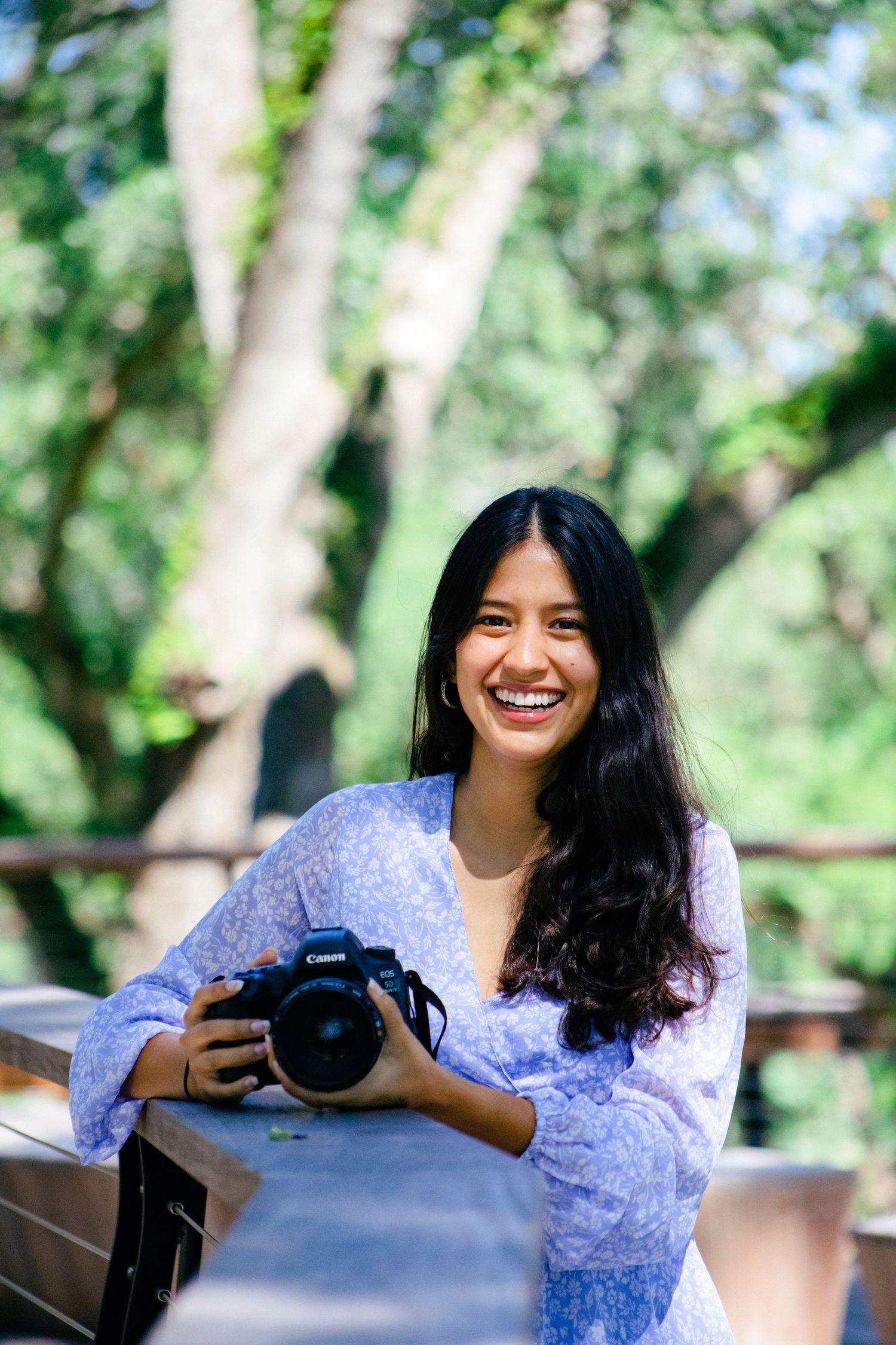 Girl with camera in hand
