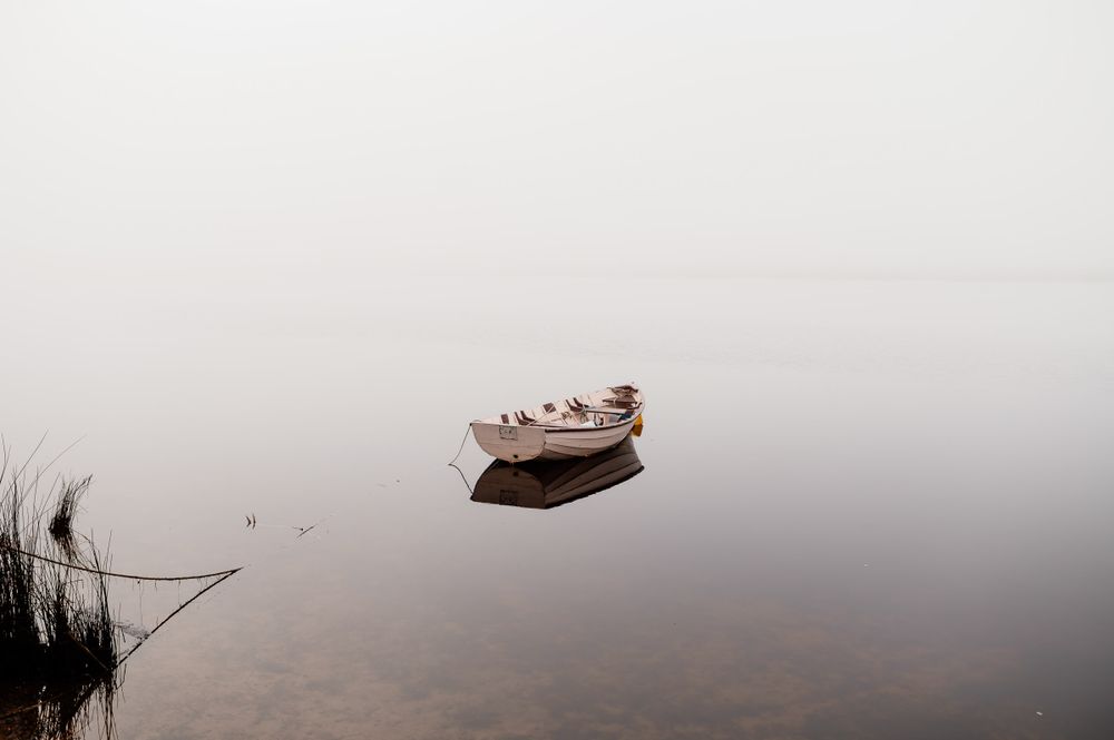 mist and boat scene in tassie franklin by Tasmanian Landscape Photographer Joss Jensen