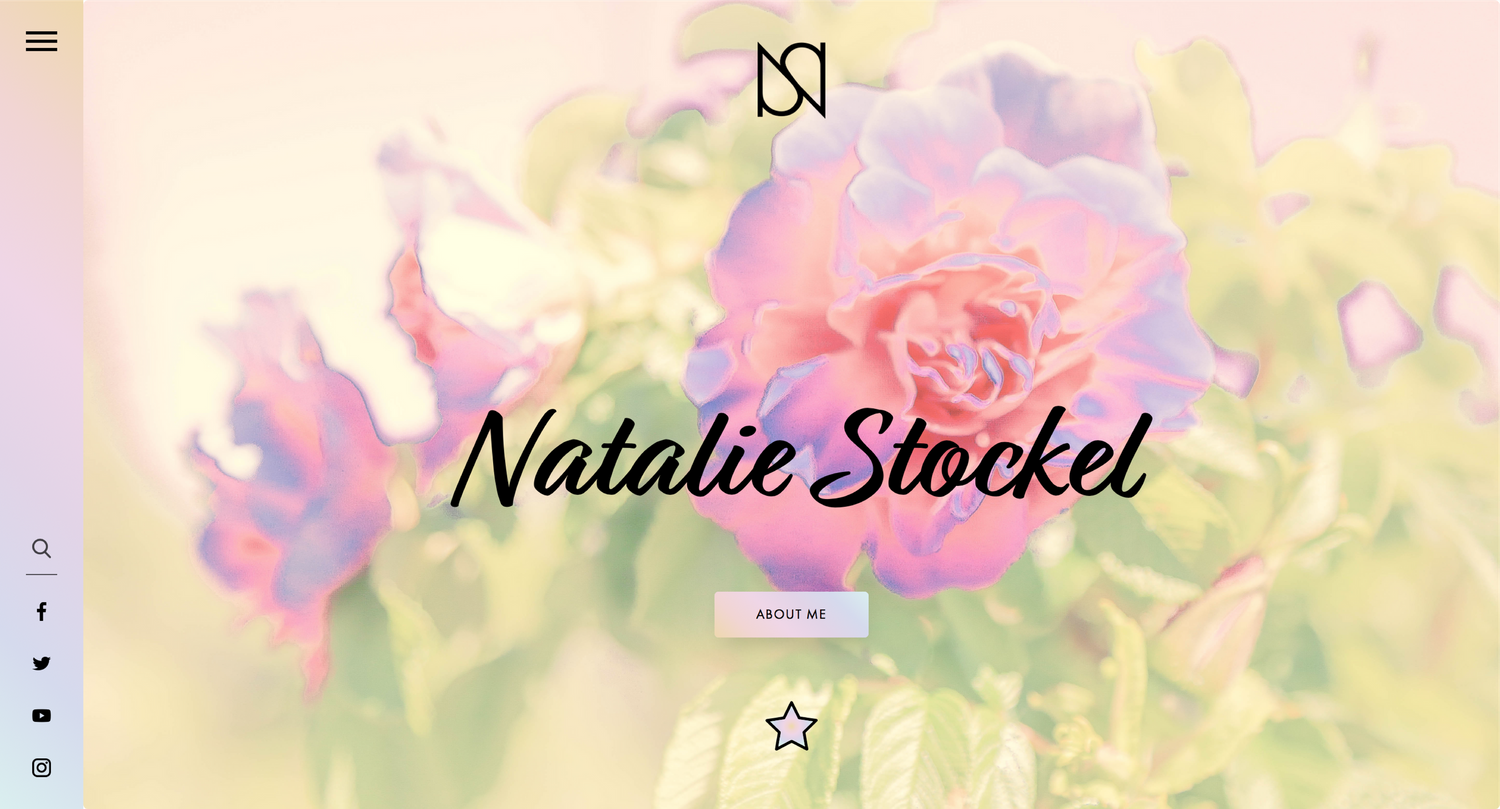 Natalie Stockel Website Home Landing Page Design