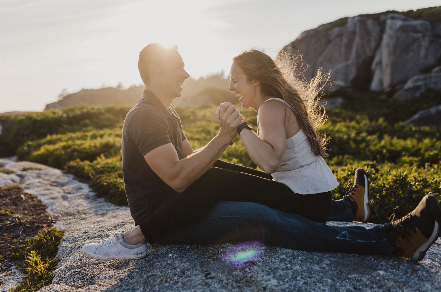 Anniversary session at Polly's Cove, Nova Scotia