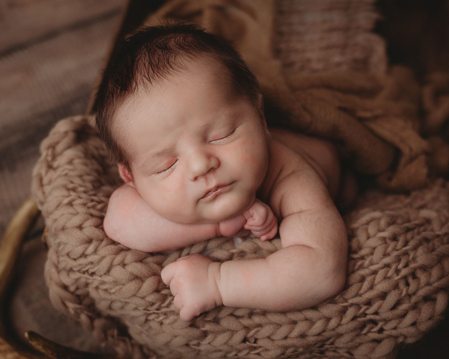 newborn baby brown and neutral colors