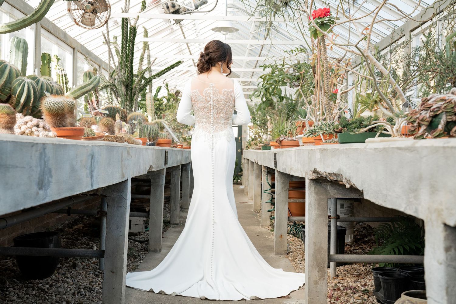 City Park, New Orleans, elopement, micro wedding, bridals, botanical gardens, greenhouse, wedding gown
