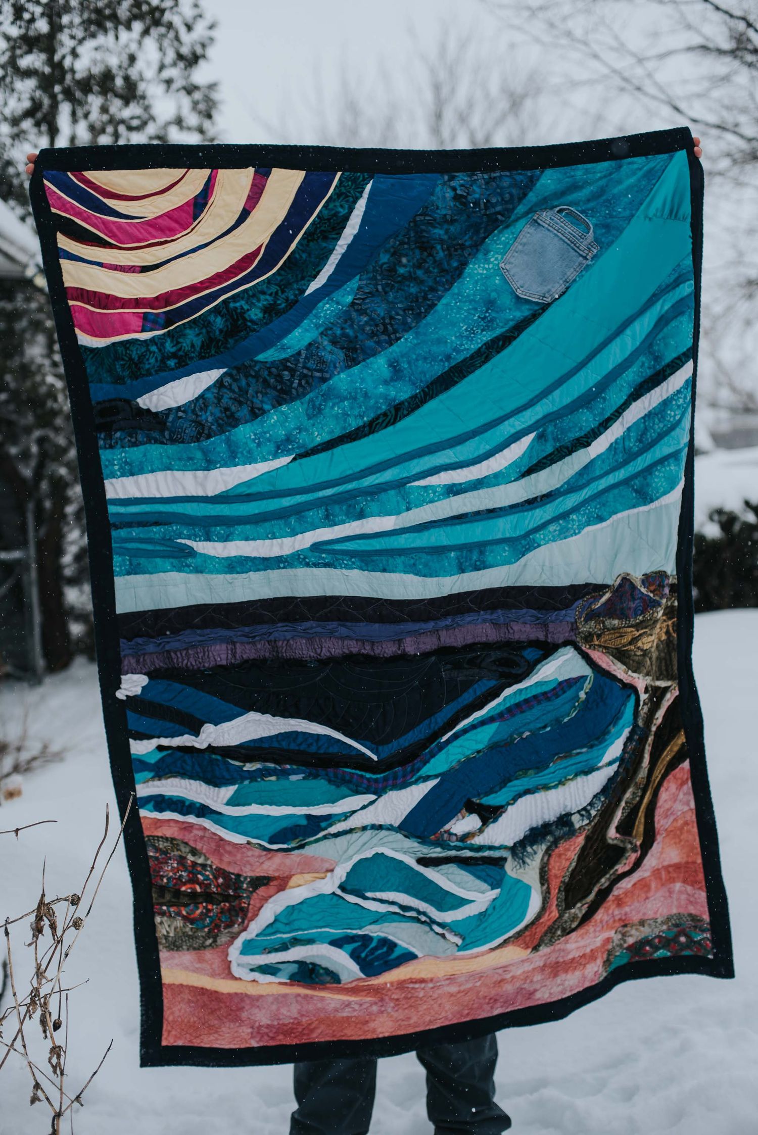 Art quilt titled 'Susseration of the Soul' by Kelly Manweiler of This Splendid Chaos.