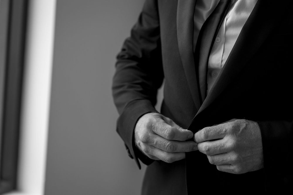 The Groom during wedding preparations at Lancemore Milawa captured by Jason from Jason Robins Photography.