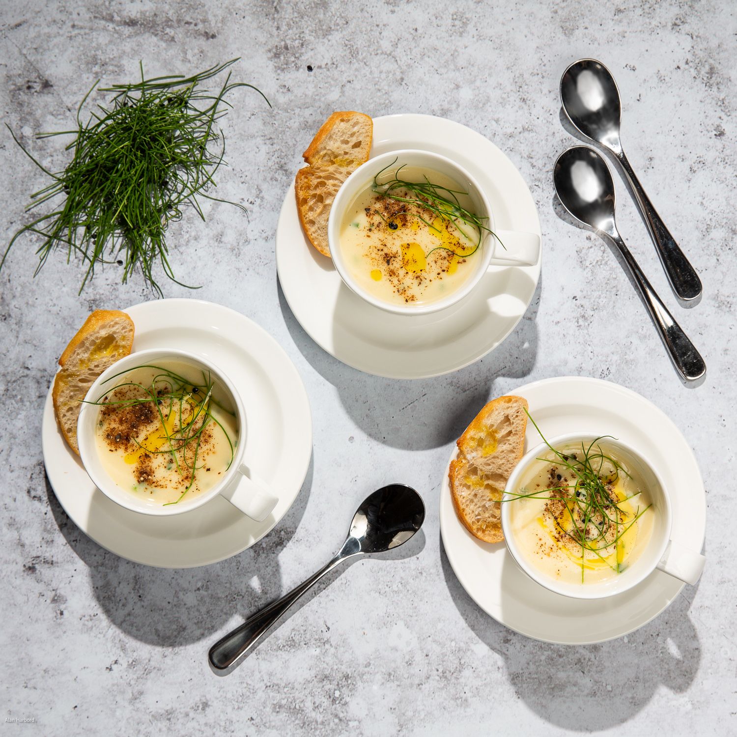 Food photography | Soup dish setting