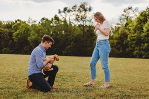 Surreal couple photography session in a misty forest near New Haven, CT