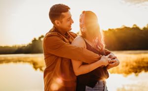 Surreal couple photoshoot in a lavender field in North Haven, CT